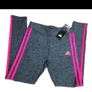 COPY - Adidas Girl’s Black and Pink Striped Legging Pants